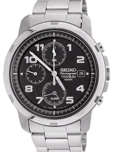 Seiko Titanium Quartz Chronograph with Handy Alarm Function  #SNA113P1