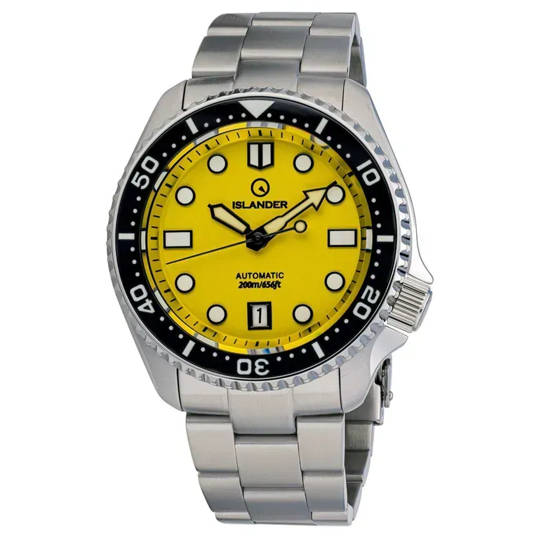 Scratch and Dent - Islander Automatic Dive Watch with AR Sapphire Crystal, and Luminous Ceramic Bezel Insert #ISL-08