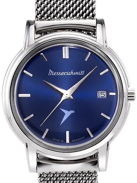 Scratch and Dent - Messerschmitt Radiant Blue Dial Special Edition Quartz Dress Watch #KR200-BMil