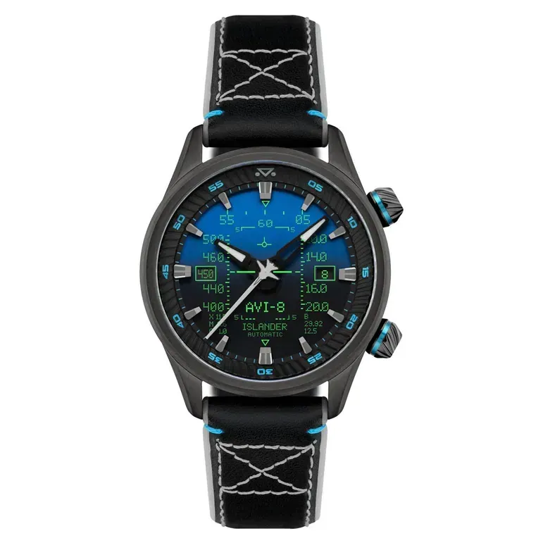 AVI-8 x Islander Limited Edition F14 HUD Automatic with Gradient Blue Dial #AV-4142-LIW01