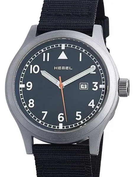 HEMEL S.W.A.T. Swiss ETA Quartz Field Watch with Matte Black Dial and Sapphire Crystal #HM9
