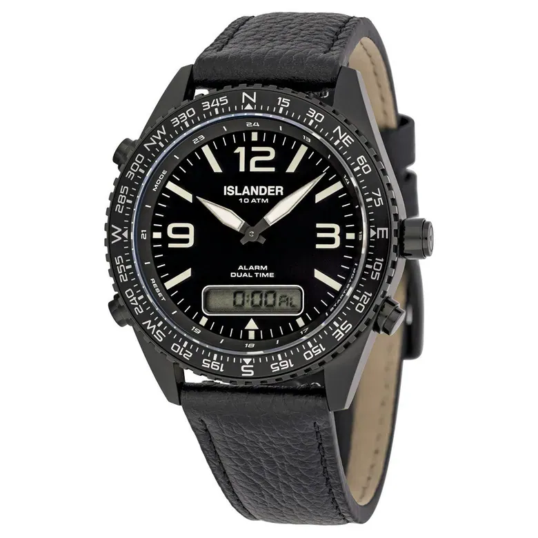 Islander Rocky Point PVD Analog-Digital Watch with Black Dial #ISL-331