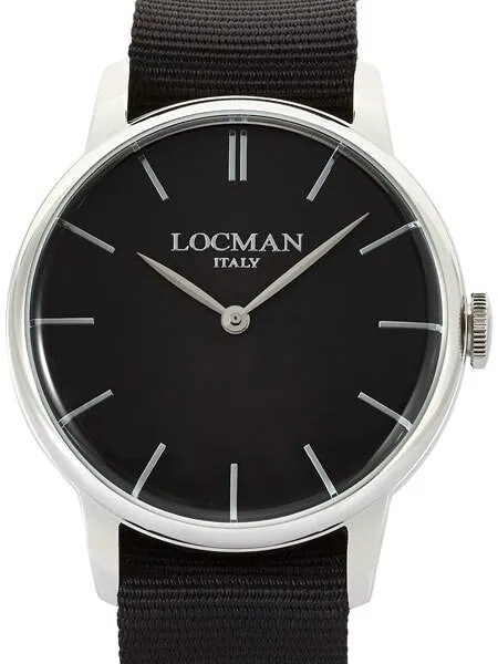 Locman 1960's Collection Sporty Quartz Dress Watch with 41mm Case #0251V01-00BKNKNK
