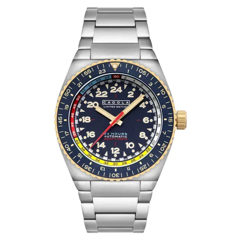 Cadola Dog Leg Automatic with Royal Blue Dial #CD-1030-33