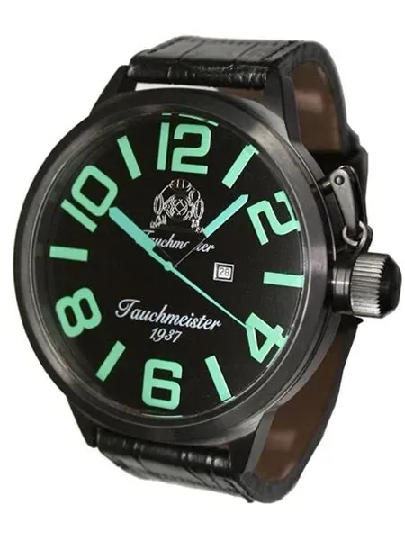 Tauchmeister T0214 57mm, Extra Large Stealth Black IP Military Watch
