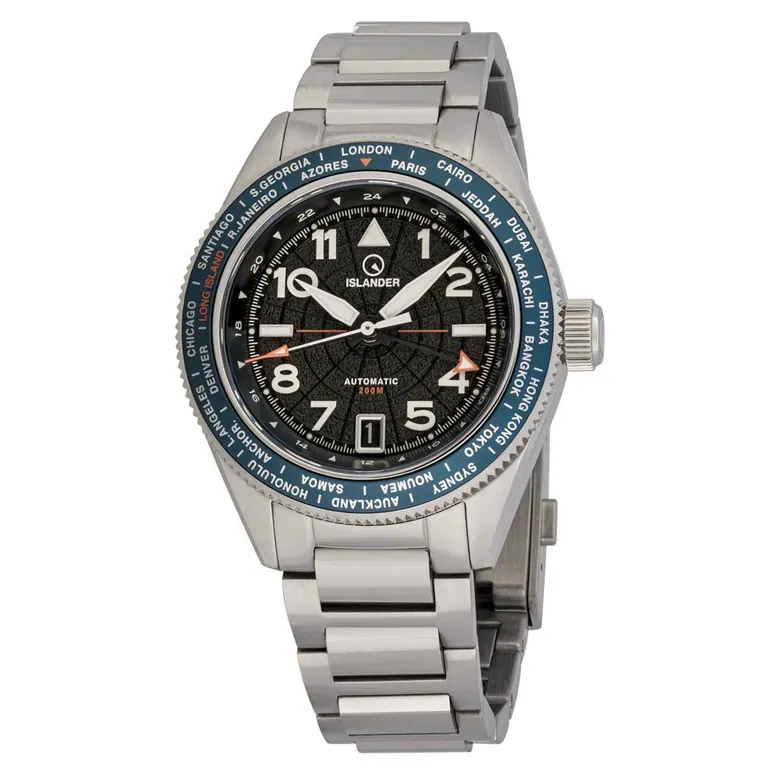 Islander Calabro GMT World Time Automatic Watch with Anthracite Dial #ISL-316