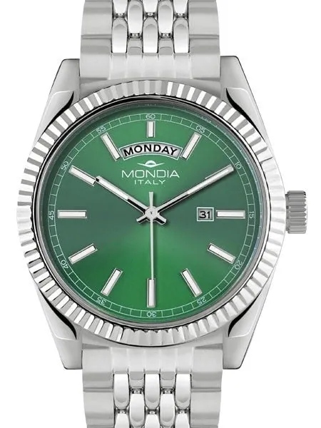 Scratch and Dent - Mondia Madison Quartz Dress Watch with Green Dial #MI756SS-04GR-BM