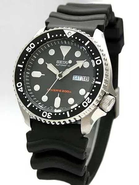 Scratch and Dent - Seiko Automatic Dive Watch with Offset Crown and Rubber Dive Strap #SKX007K1 12