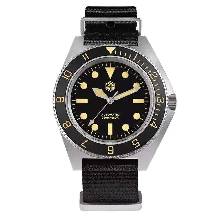 San Martin Automatic Dive Watch with Black Dial #SN0123-A