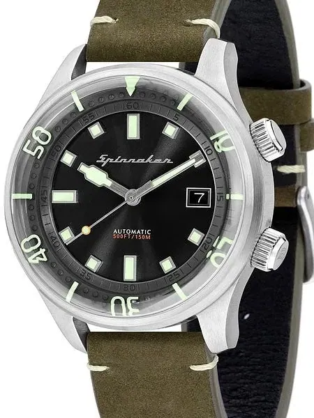 Spinnaker Bradner 42m Vintage-Style Automatic Sport Watch with a Luminous Bezel #SP-5057-02