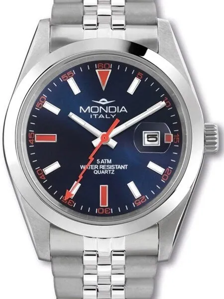 Mondia Quartz Sporty Dress Watch with Stainless Steel Bracelet #MI-742-SS-04BL-GB