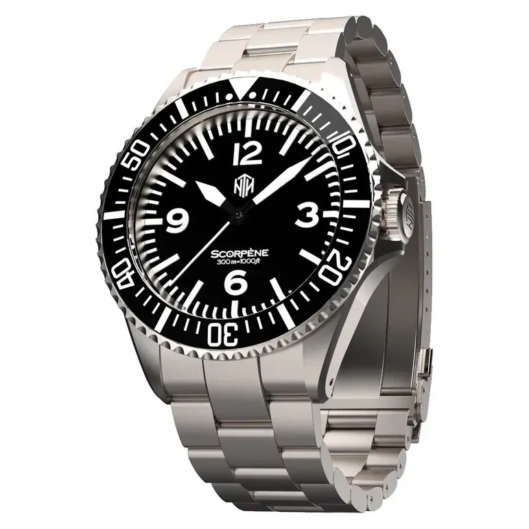 NTH Scorpene Black Hi-Beat Automatic Dive Watch without Date #WW-NTH-SCKN