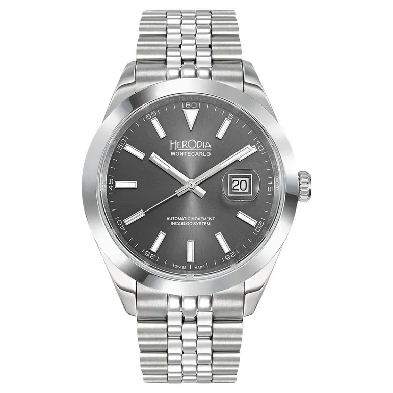 Herodia Monte Carlo Swiss Watch with Sunburst Anthracite Dial #HMONSDEG.AC