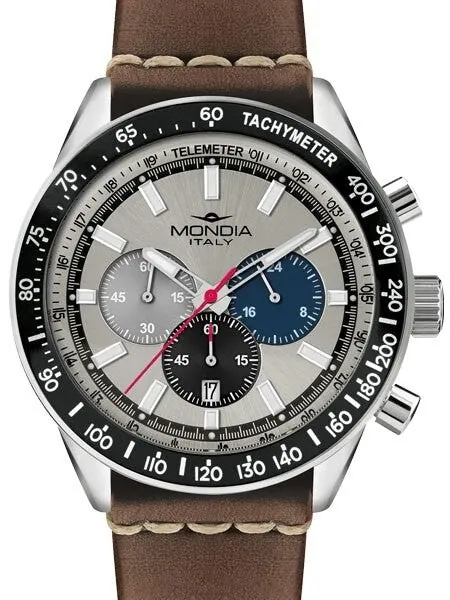 Mondia Madison Quartz Chronograph Watch with 24-Hour Sub-Dial #MI710SS-02SL-CP