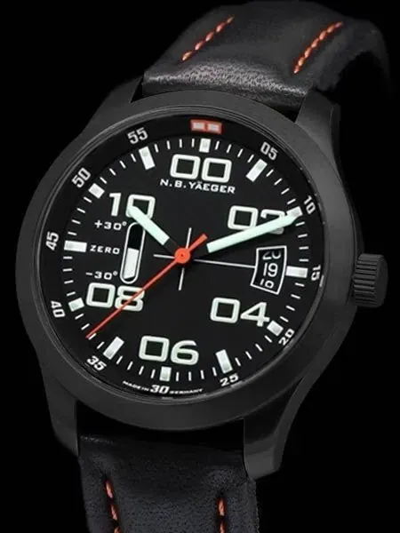 NB Yaeger Swiss Automatic Pilot Watch with Sapphire Crystal #TENDENCE-PVD-C2