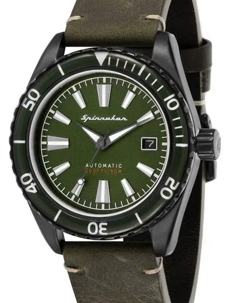 Spinnaker Fleuss Automatic Vintage Style Sports Watch with 43mm PVD Case #SP-5056-04