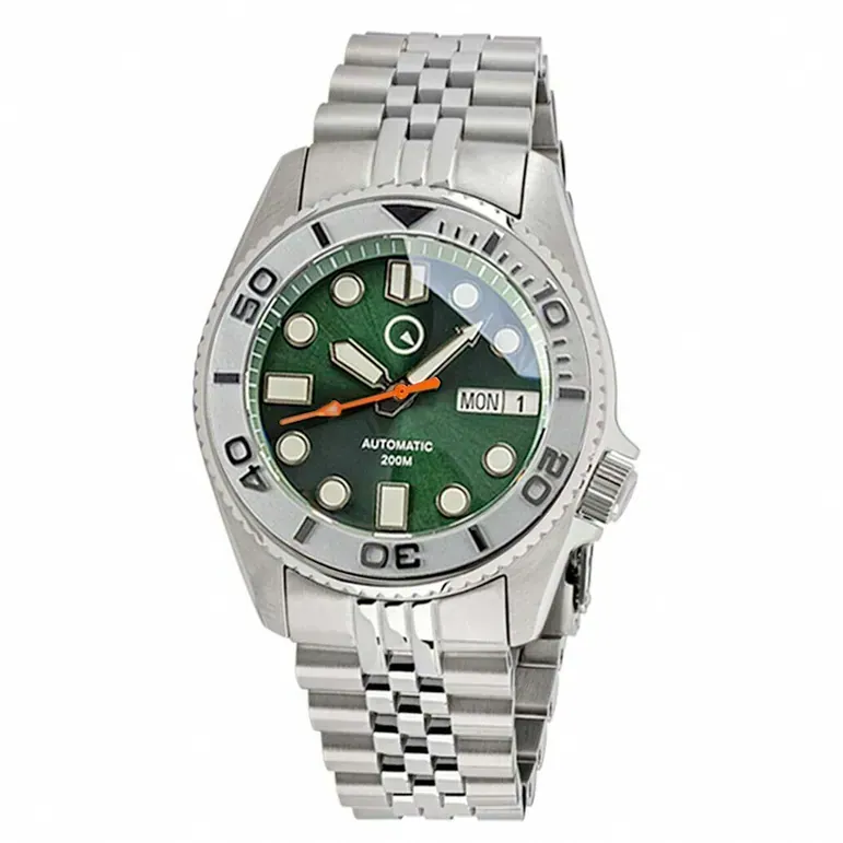 Islander 38mm Automatic Dive Watch with Bracelet, Double-Domed AR Sapphire Crystal, and Embossed Ceramic Bezel Insert #ISL-73
