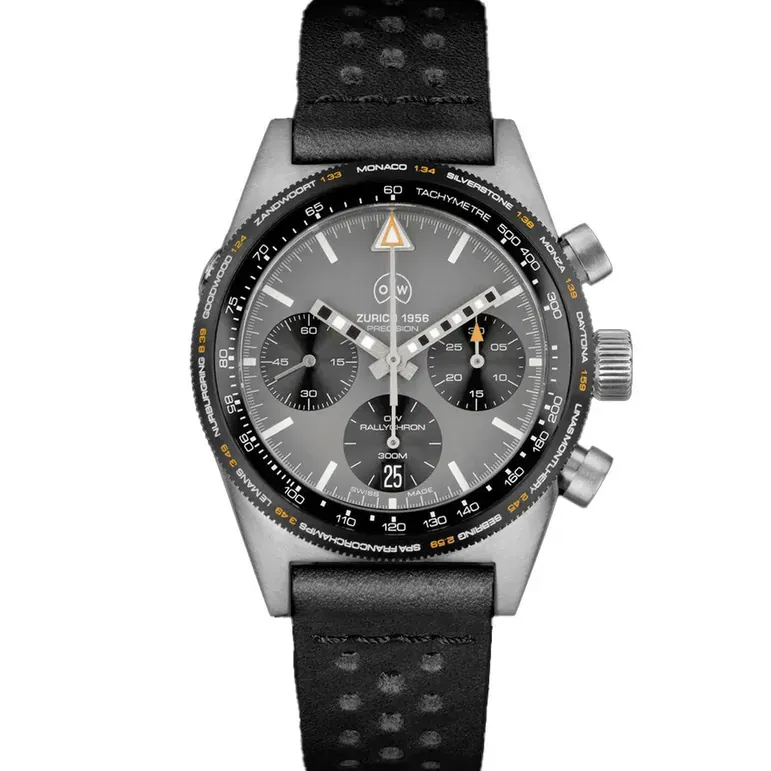 Ollech & Wajs Swiss Automatic RallyChron Racing Watch #OW-RallyChron