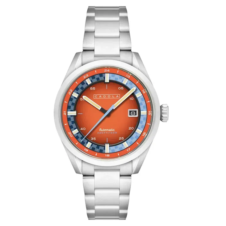 Cadola Paddock Automatic Watch with Burnt Orange Dial #CD-1037-66