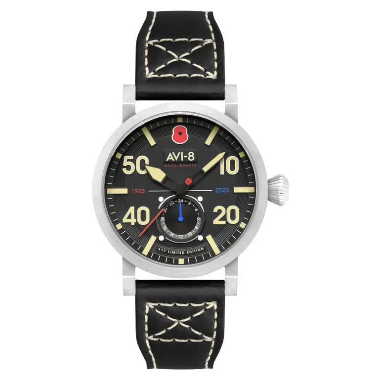AVI-8 Royal British Legion Meca-Quartz LE Watch with Black Onyx Dial #AV-4108-RBL-01
