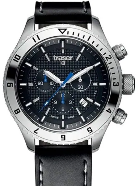 Traser Master Prestige Chronograph Watch with Sapphire Crystal, 12-Hour Totalizer #106974
