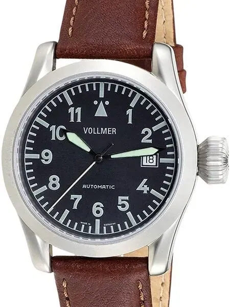 Vollmer V4 Elevon Swiss ETA Automatic with Sapphire Crystal, Hirsch Strap