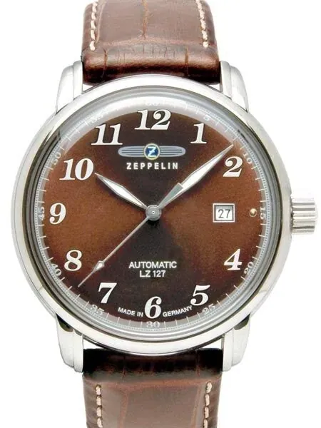 Graf Zeppelin Automatic, Date Watch with Radiant Brown Dial #7656-3