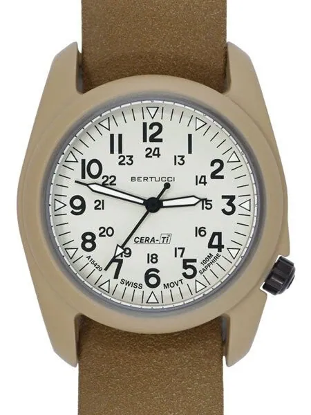 Bertucci A-2CT Cera-Tiâ¢ Ceramic Coated Titanium Field Watch with Swiss Quartz Movement #12139