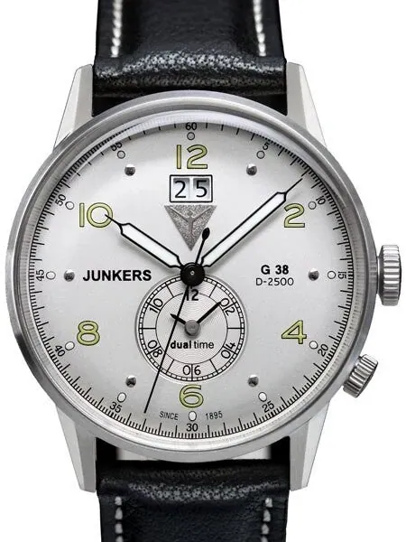 Scratch and Dent - Junkers G38 Big Date, Dual Time Watch with Two Crowns #6940-4 1