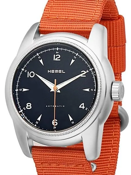 Scratch and Dent - HEMEL Arrowhead Automatic Military-Styled Watch with Bead Blasted Case and Sapphire Crystal #HM3B
