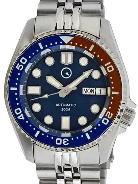 Scratch and Dent - Islander 38mm Automatic Dive Watch with AR Sapphire Crystal, and Luminous Bezel Insert #ISL-06