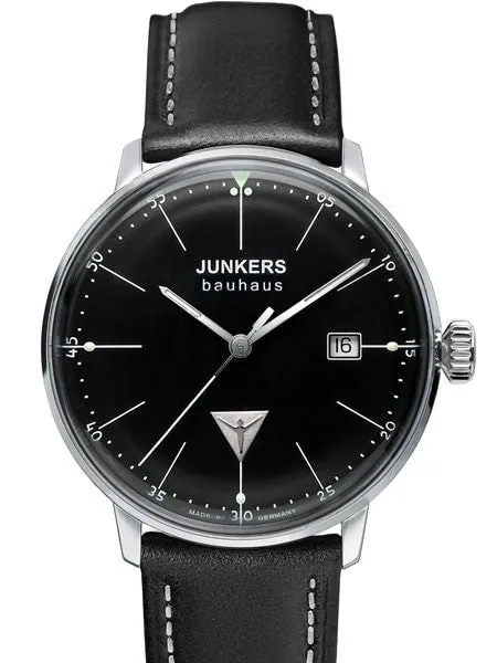Junkers Lady Bauhaus Swiss Quartz Watch with Domed Hesalite Crystal #6071-2