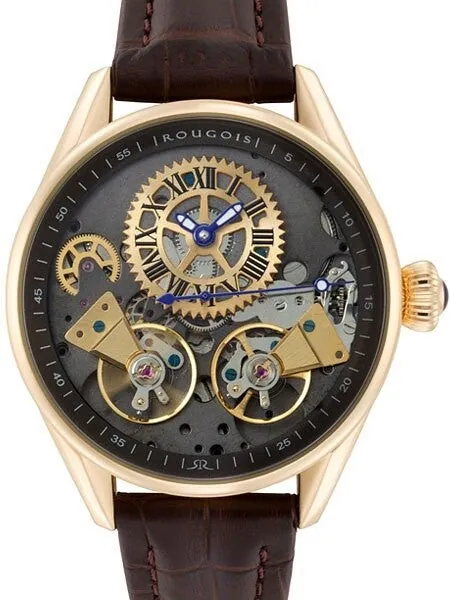 Rougois Regal Series Rose Gold Dual Escapement Automatic Watch #RS8390G