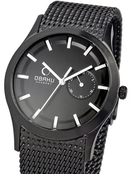Obaku Harmony Quartz Watch with Pointer Date Sub-Dial #V124GBBMB