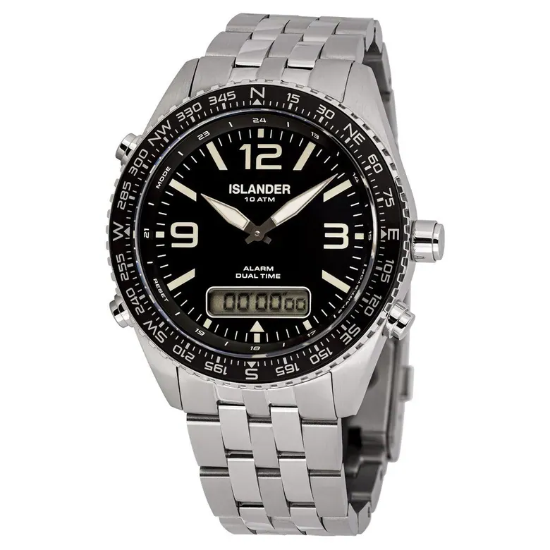 Islander Rocky Point Analog-Digital Watch with Black Dial #ISL-327