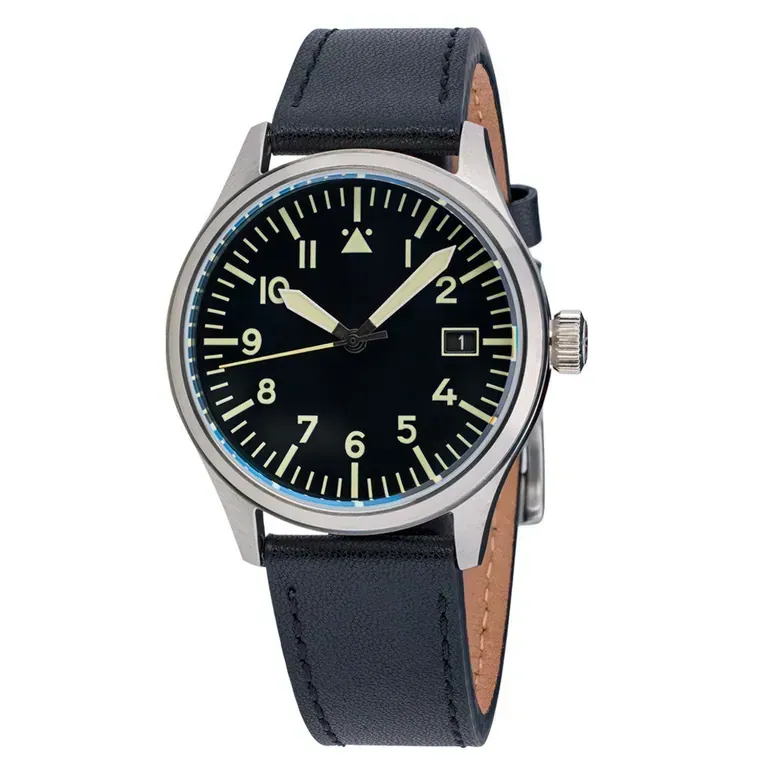 Islander 39mm Automatic Pilot watch with Black Dial and Sapphire Crystal #ISL-102