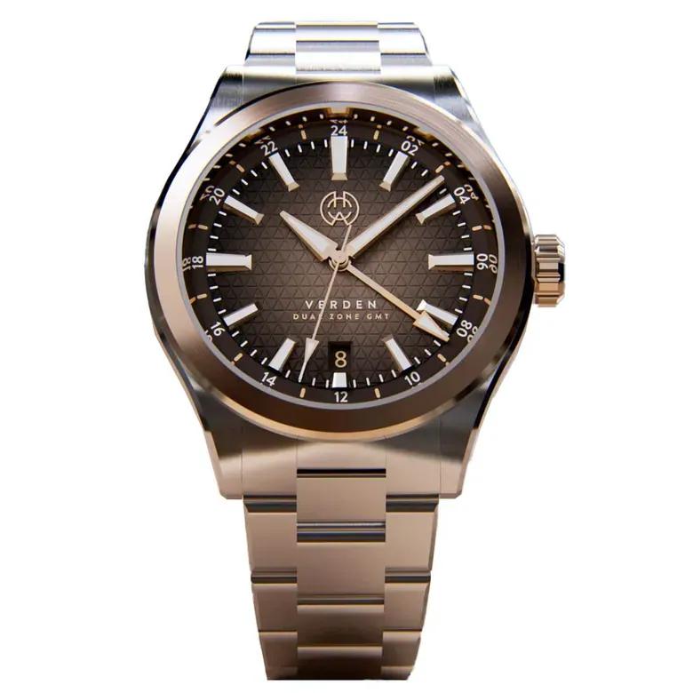 Henry Archer Verden GMT Sienna Watch #HAC-VER-SIE-3LI