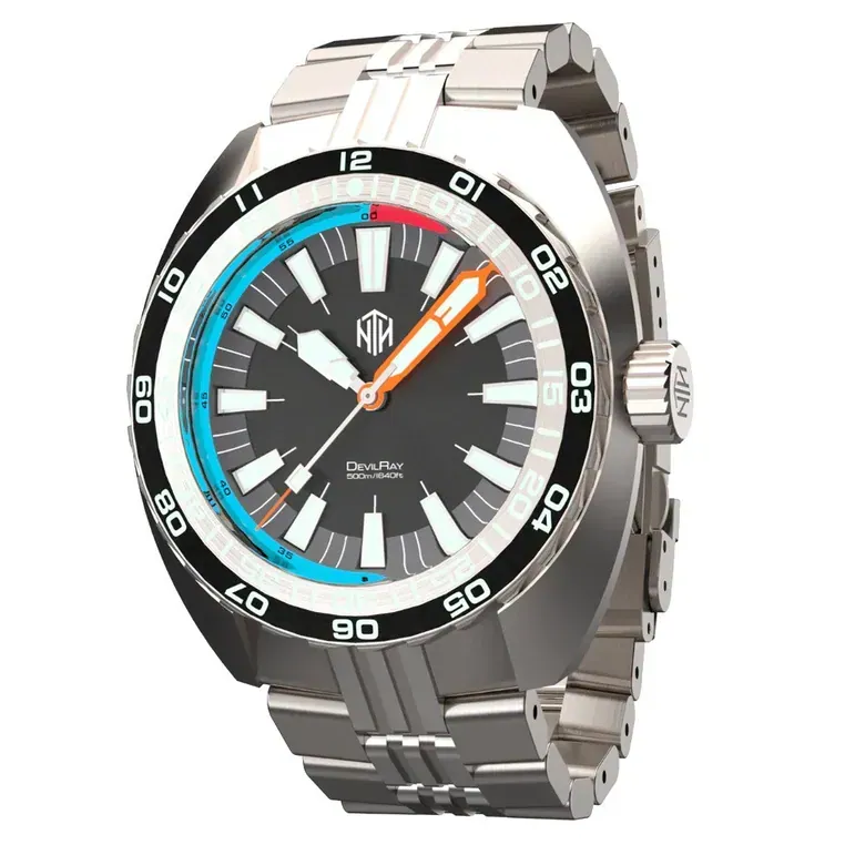 NTH DevilRay 500-Meter Automatic Dive Watch with Black Dial #WW-NTH-DRKN