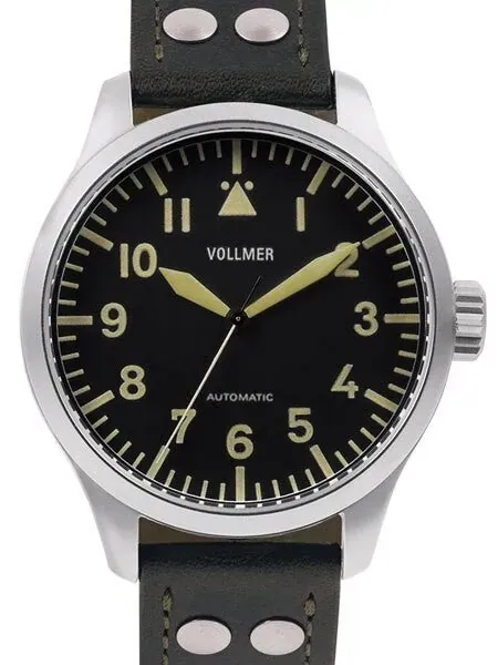 Vollmer Vintage Type A, 47mm Swiss Automatic Aviator Watch with Sapphire Crystal #V3H142