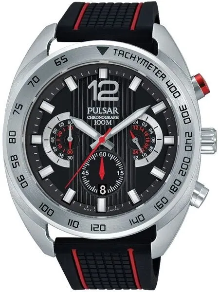 Pulsar Quartz Chronograph Watch with Stopwatch and 24-Hour Sub-Dial #PT3633