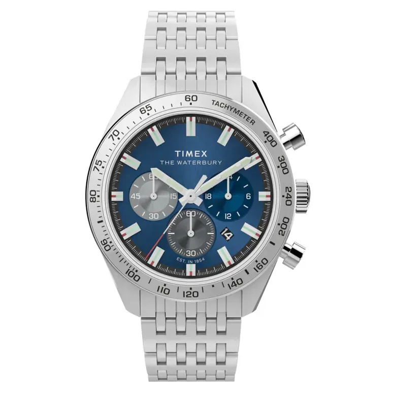 Timex Waterbury Traditional Chronograph 41mm Stainless Steel Bracelet Watch #TW2Y18500