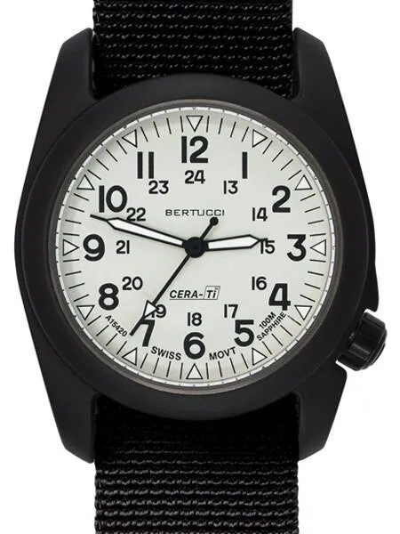 Bertucci A-2CT Cera-Tiâ¢ Ceramic Coated Titanium Field Watch with Swiss Quartz Movement #12134