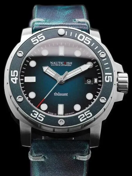 Nauticfish German Made 1000 Meter Automatic Pro Divers Watch with AR Sapphire Crystal #Thusunt-blao