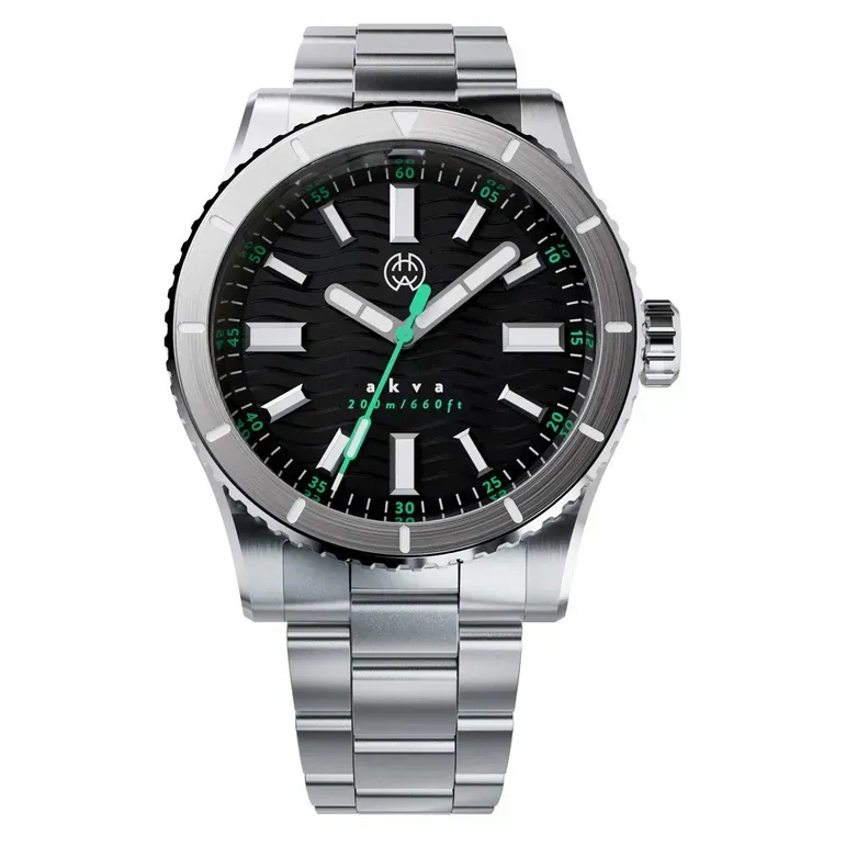 Henry Archer Akva Automatic Dive Watch with Infinity Green Dial #HAC-AKV-IFG-3LI