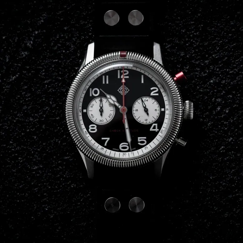 ★Early Bird★IXDAO 39mm VK64 Pilot Chronograph Watch Black Dial