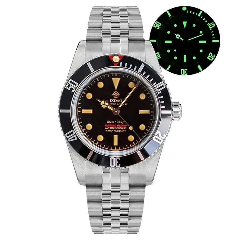 IXDAO 6542 Vintage 38MM NH38 904L Automatic Dive Watch