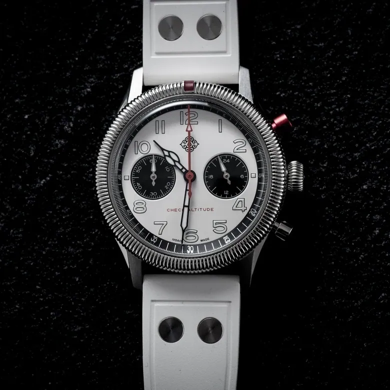 ★Early Bird★IXDAO 39mm VK64 Pilot Chronograph Watch White Dial