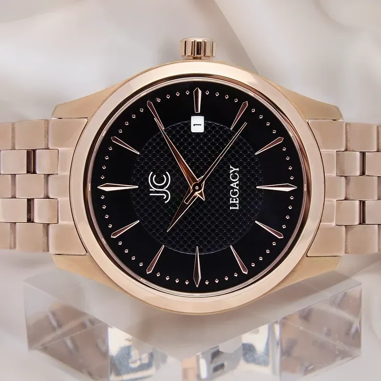 Legacy Rose Black Dress Watch