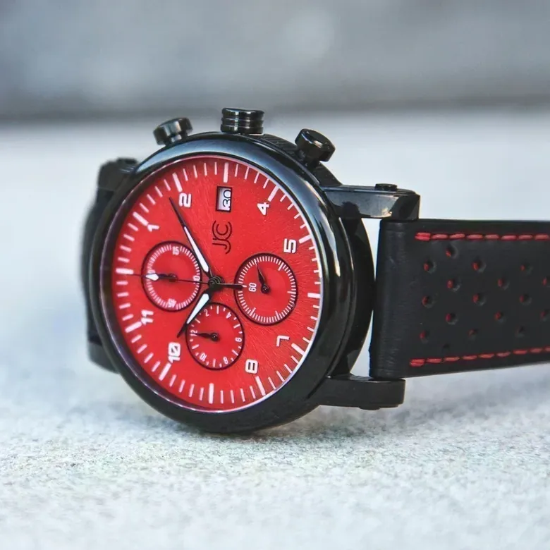 J.Ciro S3 Red Dial Chronograph Watch