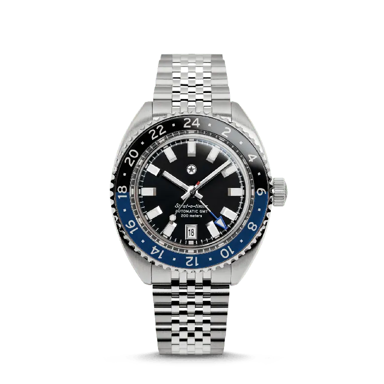 Strat-o-timer GMT: Dark Night (Sapphire Bezel)